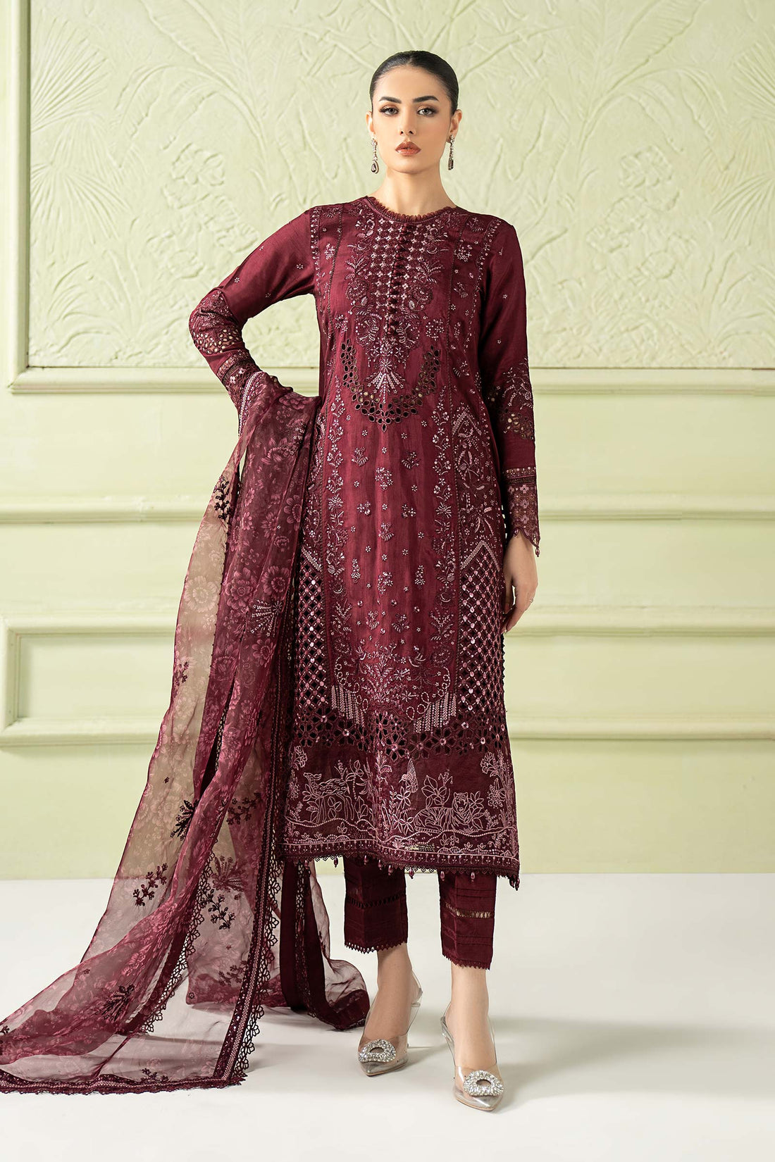 Maria B | Pre Fall 25 | SF-W25-39-Purple - House Of Hania