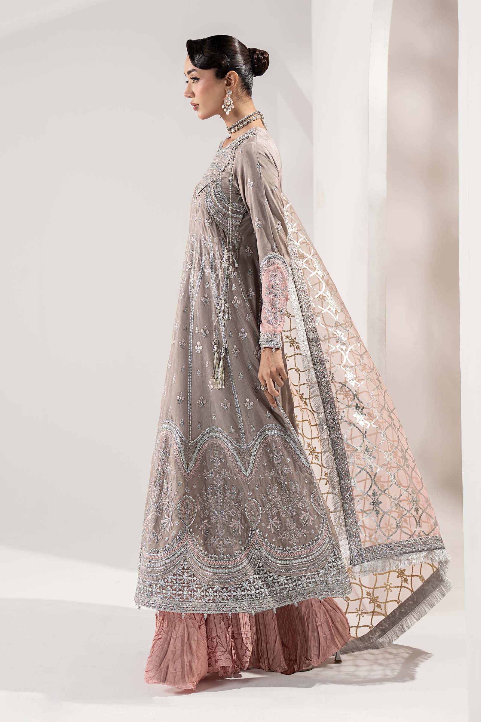 Maria B | Pre Fall 25 | SF-W25-40-Grey - House Of Hania