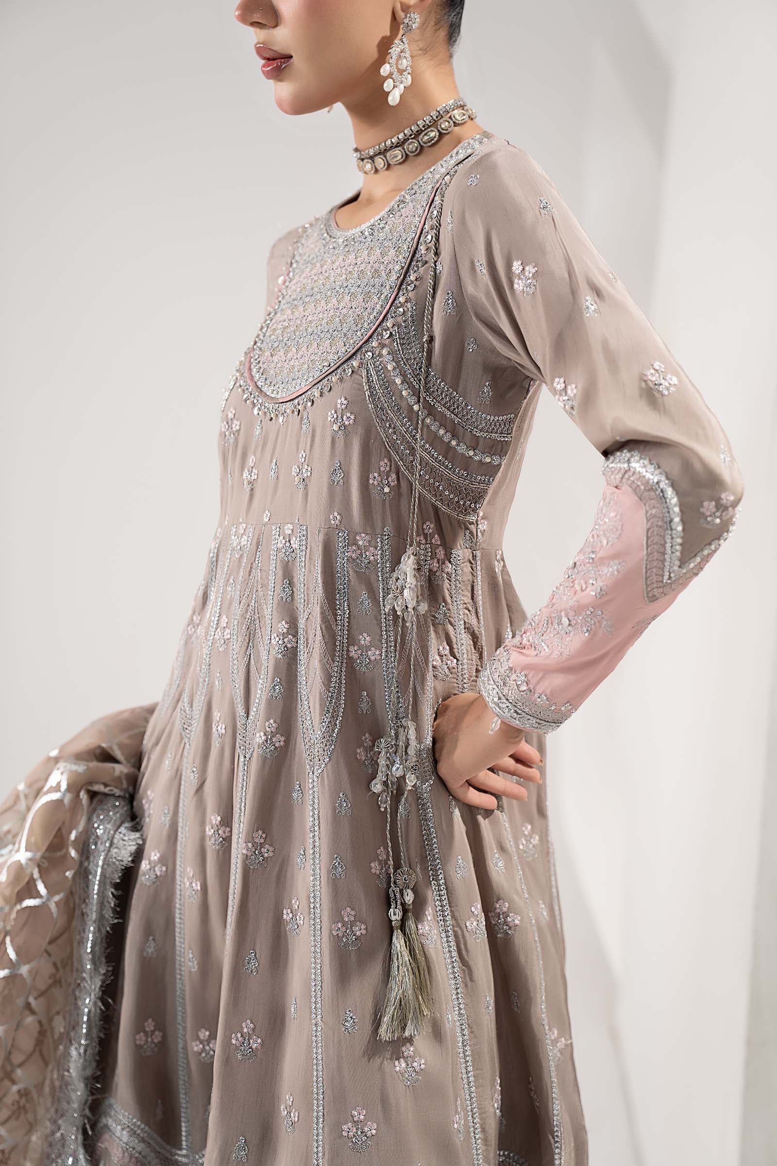 Maria B | Pre Fall 25 | SF-W25-40-Grey - House Of Hania