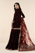 Maria B | Pre Fall 25 | SF-W25-43-Maroon - House Of Hania