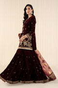 Maria B | Pre Fall 25 | SF-W25-43-Maroon - House Of Hania