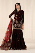 Maria B | Pre Fall 25 | SF-W25-43-Maroon - House Of Hania