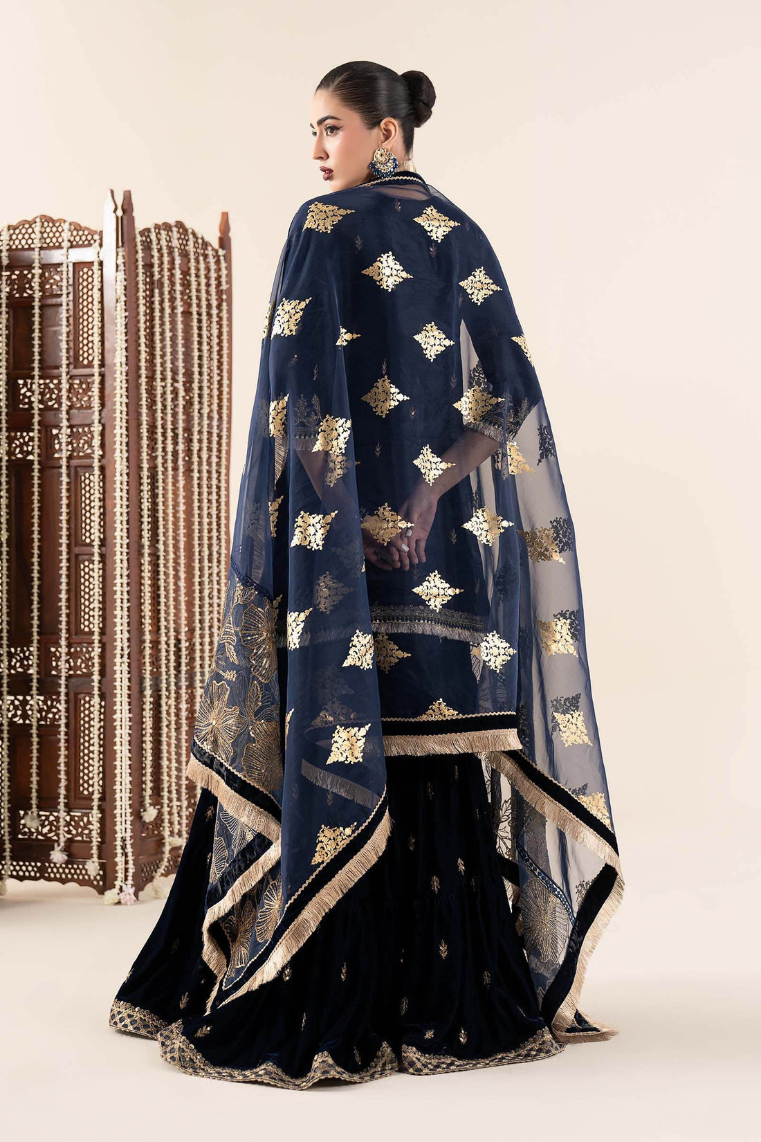 Maria B | Pre Fall 25 | SF-W25-43-Navy Blue - House Of Hania