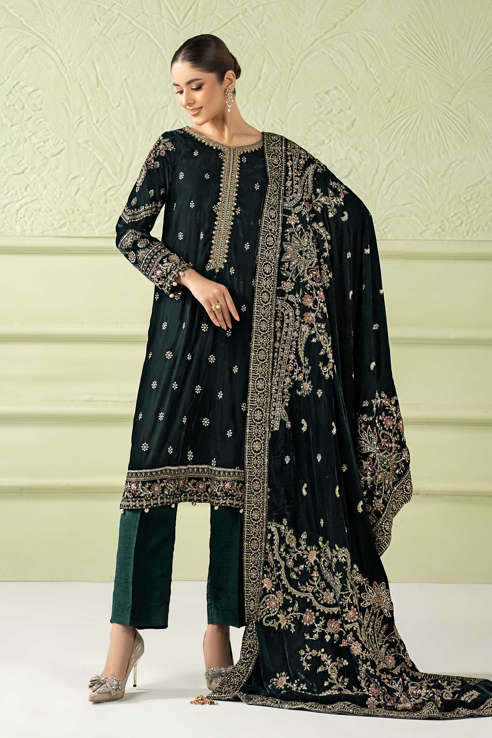 Maria B | Pre Fall 25 | SF-W25-46-Green - House Of Hania