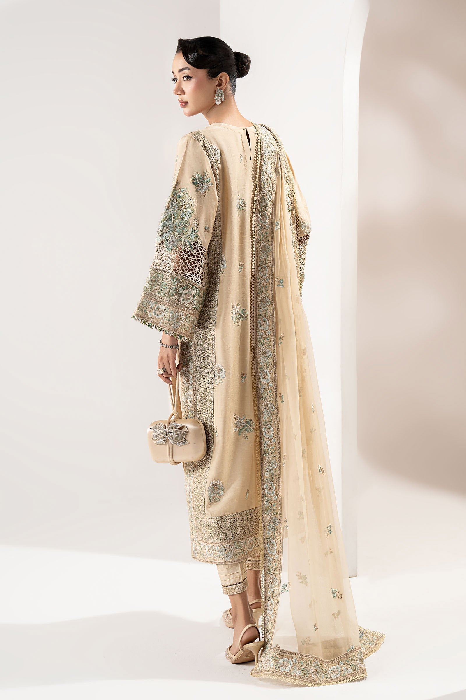 Maria B | Pre Fall 25 | SF-W25-51-BEIGE - House Of Hania