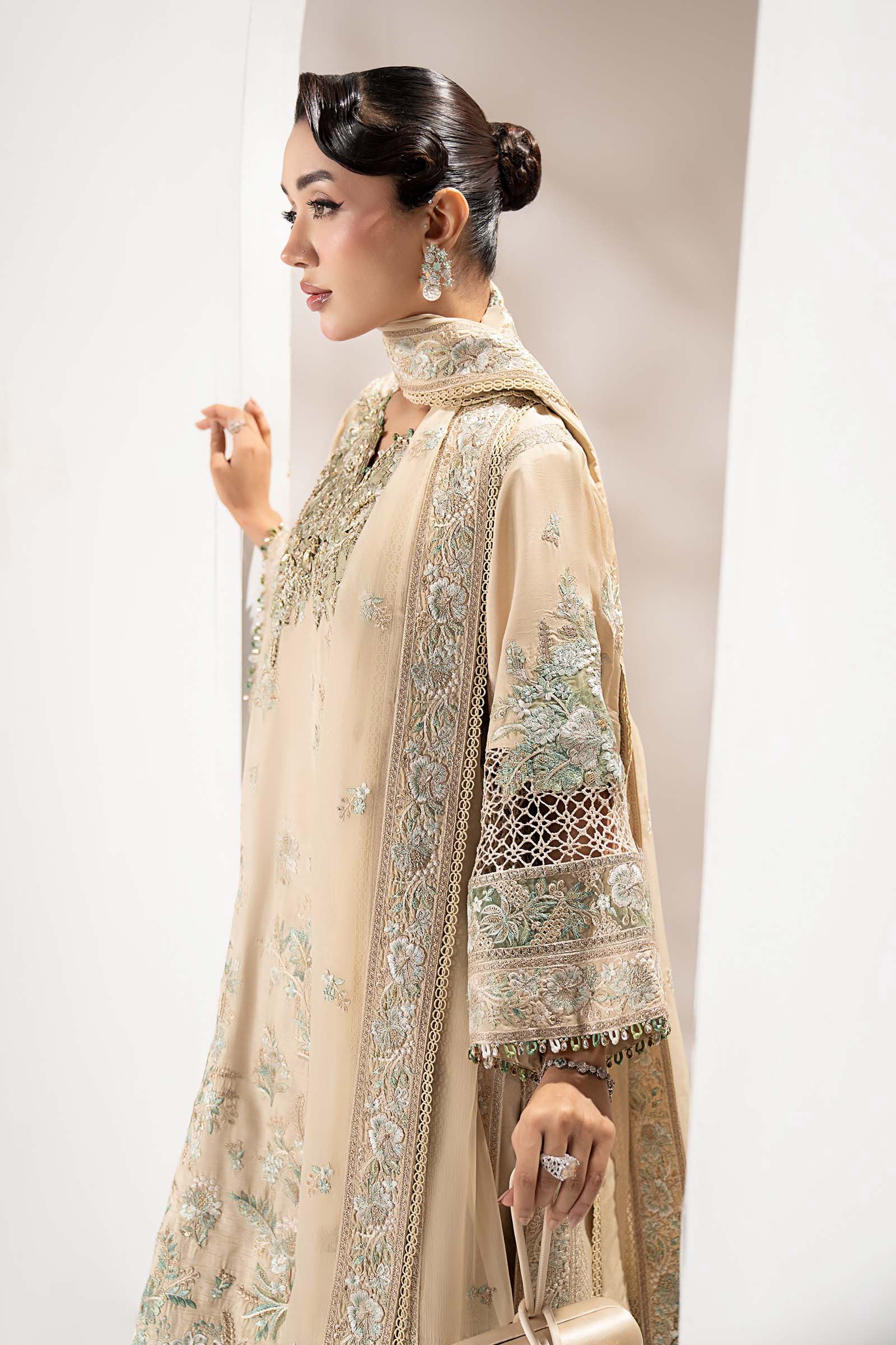 Maria B | Pre Fall 25 | SF-W25-51-BEIGE - House Of Hania
