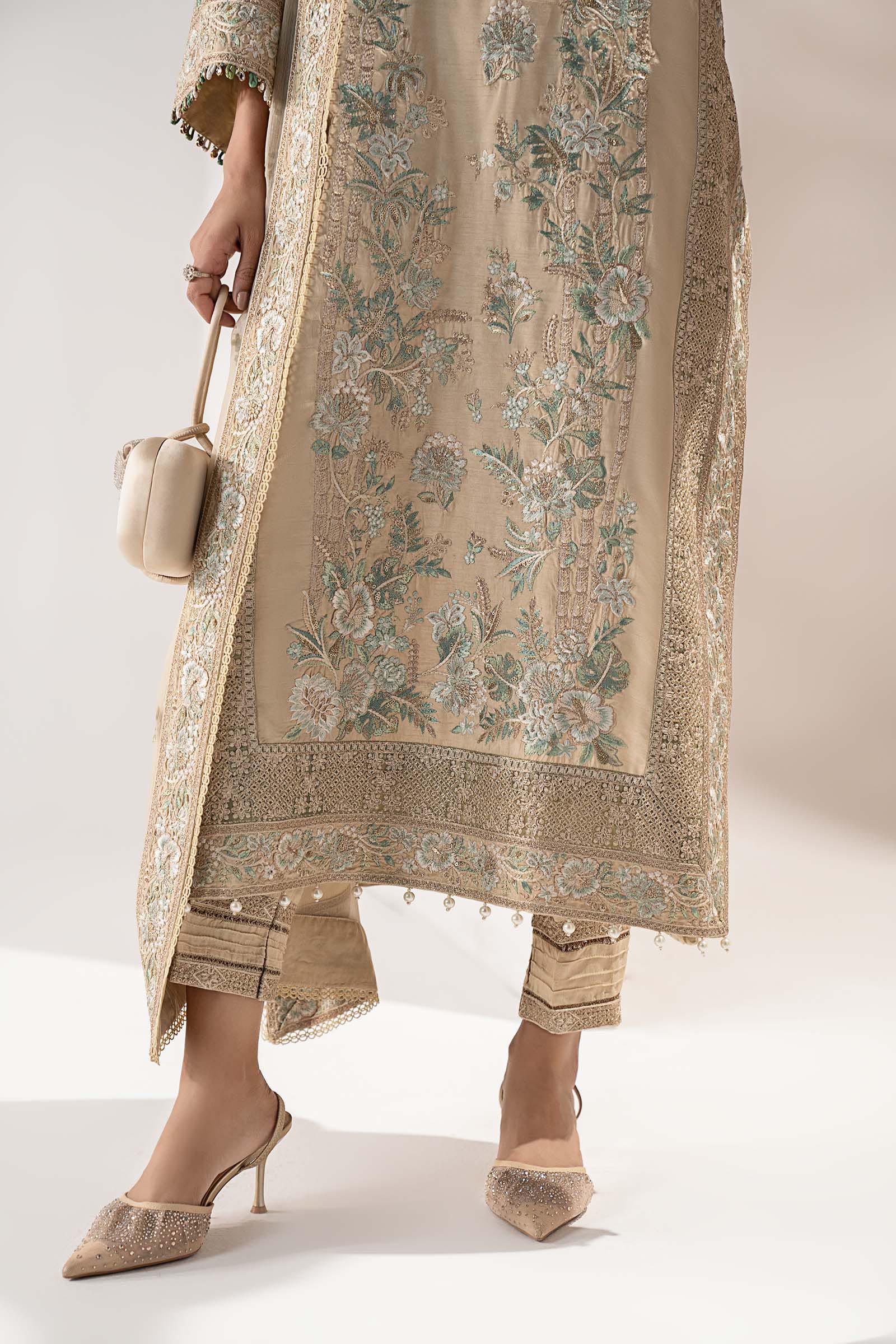 Maria B | Pre Fall 25 | SF-W25-51-BEIGE - House Of Hania