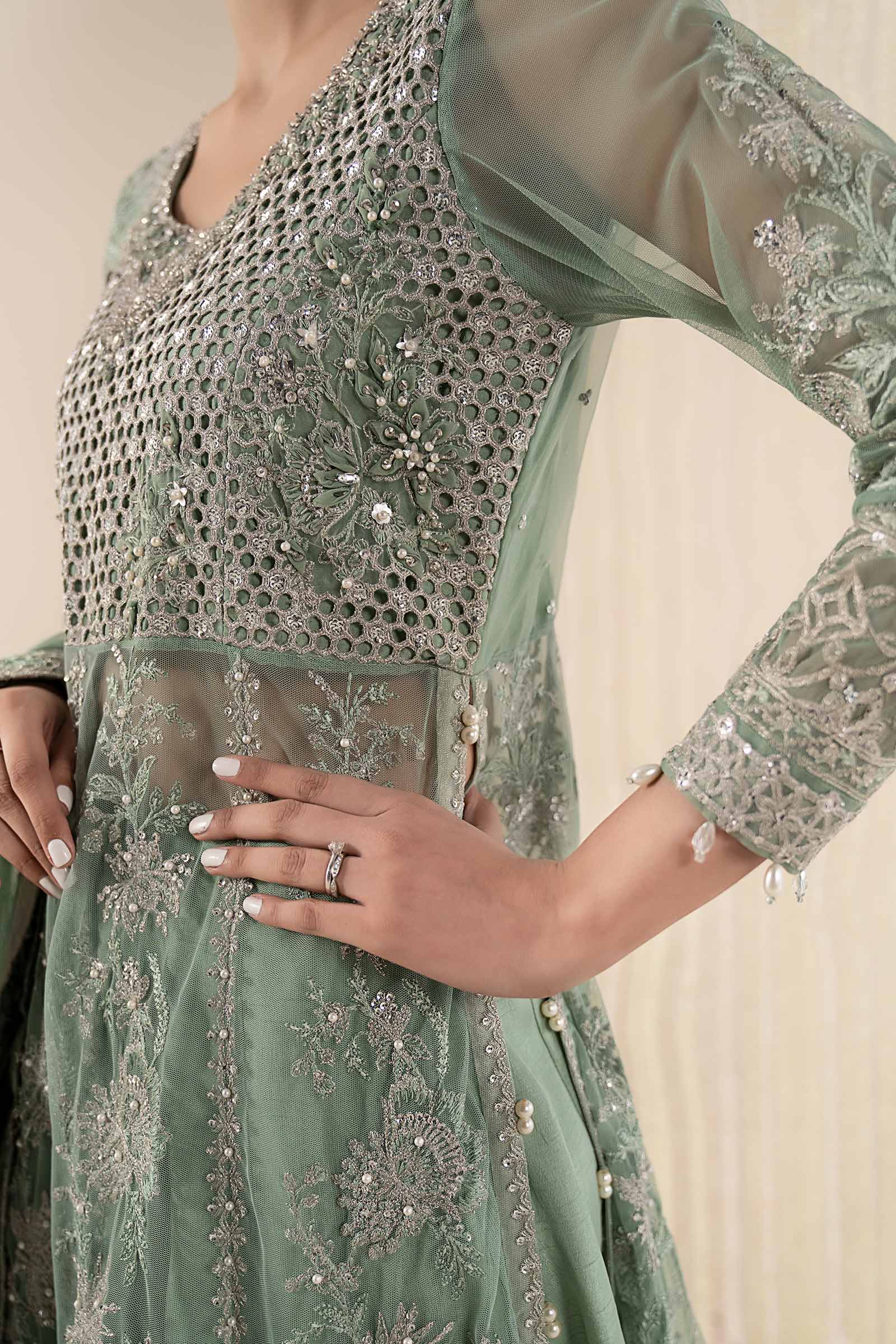 Maria B | Pre Fall 25 | SF-W25-52-Green - House Of Hania