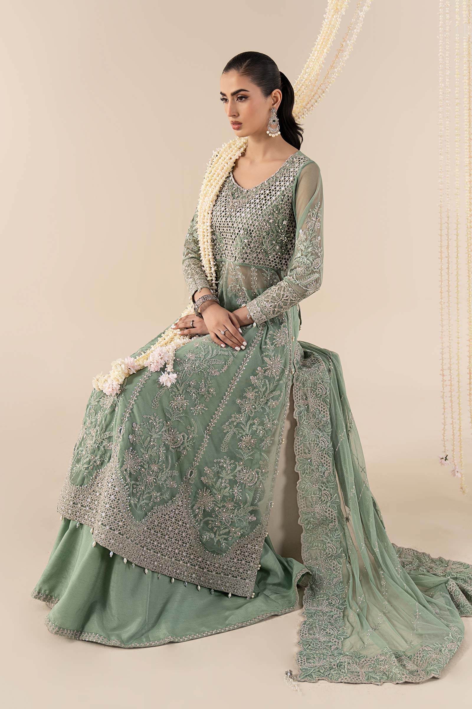 Maria B | Pre Fall 25 | SF-W25-52-Green - House Of Hania