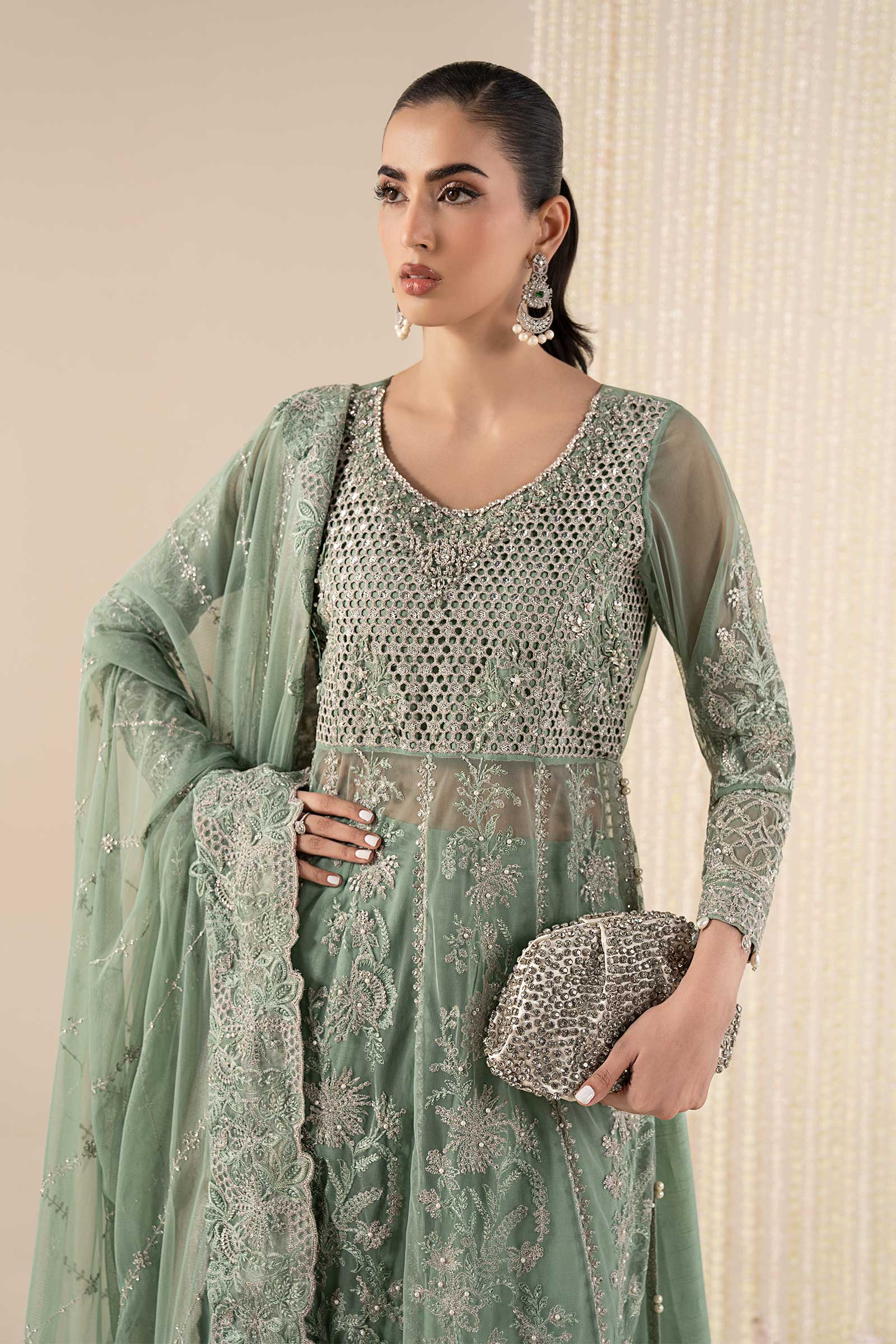 Maria B | Pre Fall 25 | SF-W25-52-Green - House Of Hania