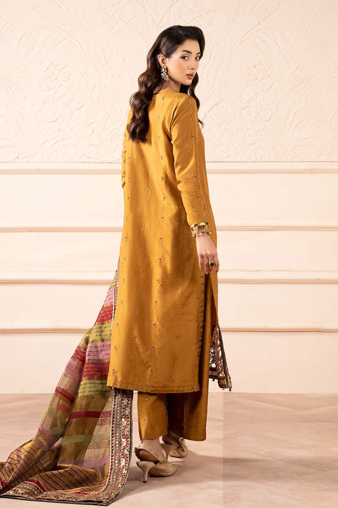 Maria B | Pre Fall 25 | SF-W25-60-Mustard - House Of Hania
