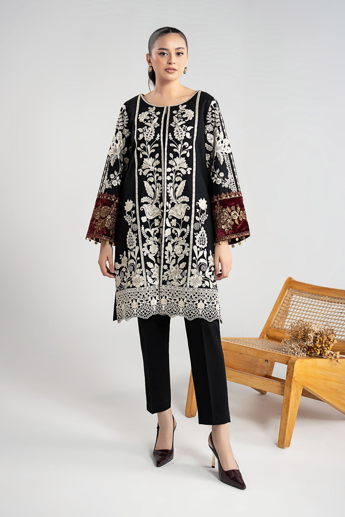 Maria B | Pre Fall 25 | W25-18-Black - House Of Hania