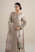 Maria B | Pre Fall Dresses | 3 Piece Embroidered Bamber Raw Silk Suit HH - House Of Hania