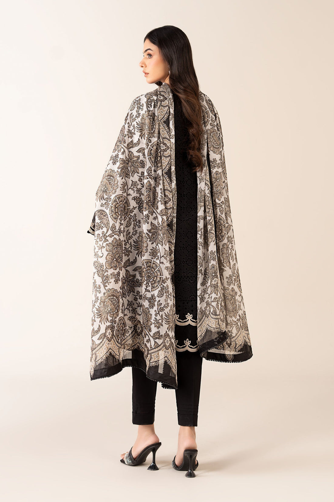 Maria B | Pre Fall Dresses | 3 Piece Embroidered Chiffon Suit BB - House Of Hania