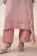Maria B | Pre Fall Dresses | 3 Piece Embroidered Chiffon Suit Pink - House Of Hania