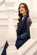 Maria B | Pre Fall Dresses | 3 Piece Embroidered Chiffon Suit RR - House Of Hania