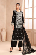 Maria B | Pre Fall Dresses | 3 Piece Embroidered Dobby Suit Black - House Of Hania