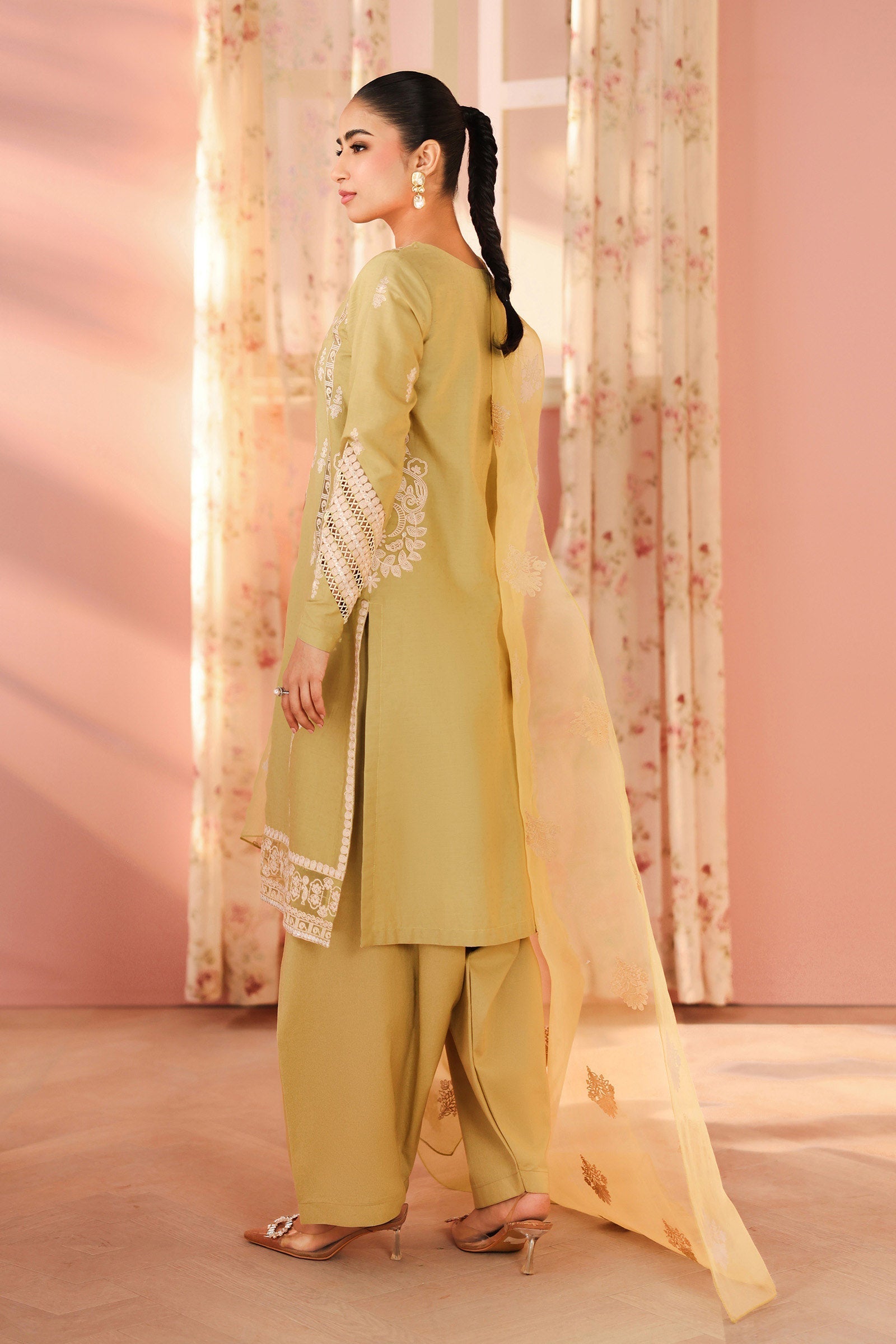 Maria B | Pre Fall Dresses | 3 Piece Embroidered Dobby Suit MM - House Of Hania