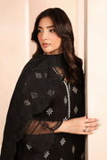 Maria B | Pre Fall Dresses | 3 Piece Embroidered Lawn Suit Black - House Of Hania