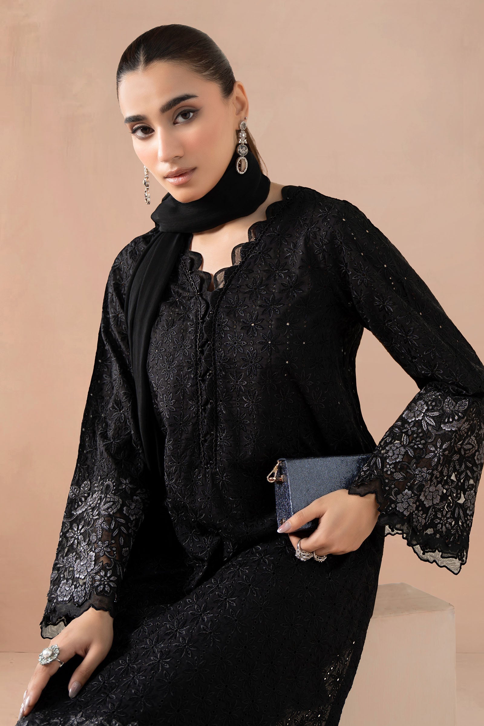Maria B | Pre Fall Dresses | 3 Piece Embroidered Lawn Suit SS - House Of Hania