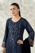 Maria B | Pre Fall Dresses | 3 Piece Embroidered Linen Suit VV - House Of Hania