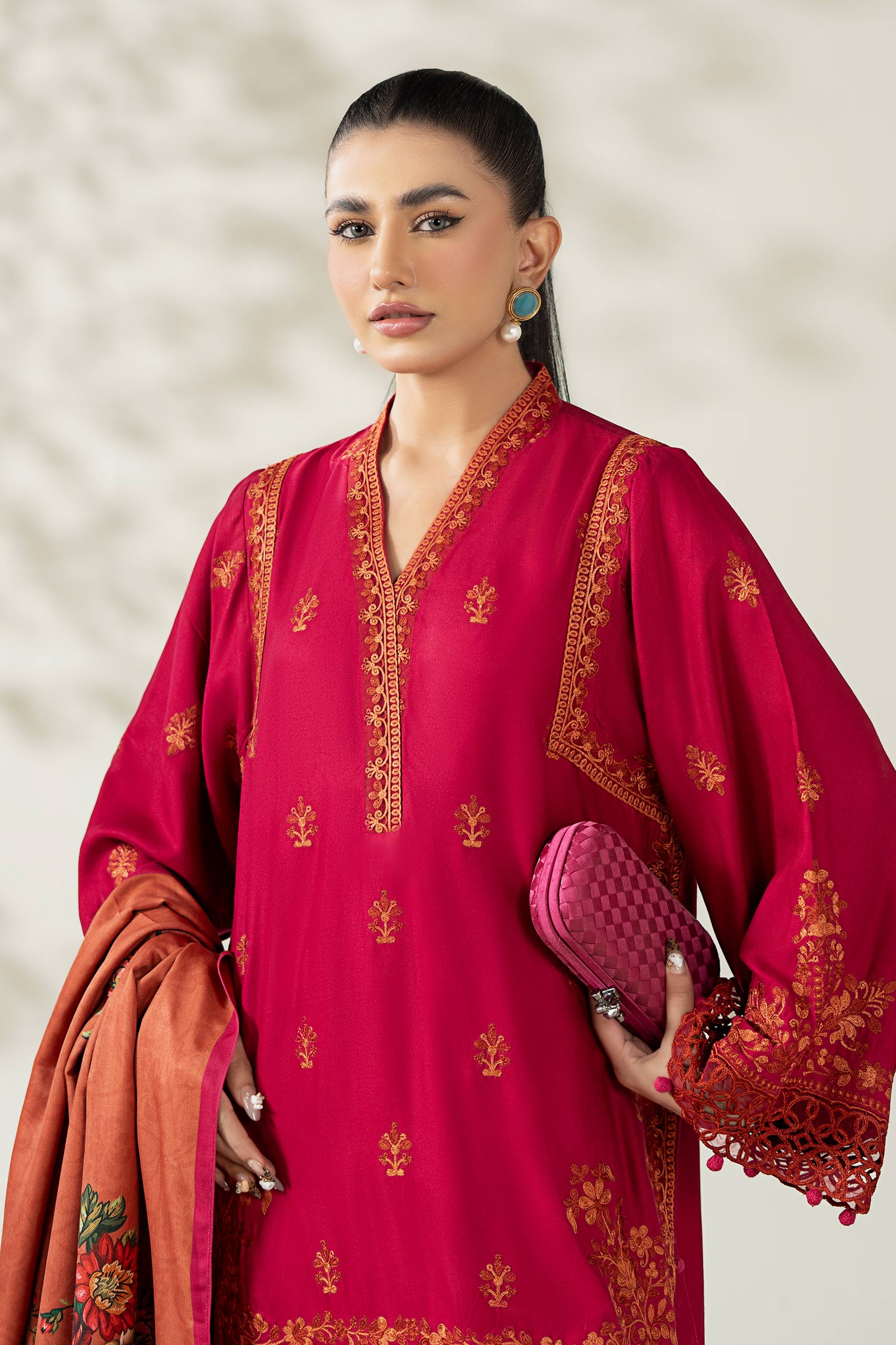 Maria B | Pre Fall Dresses | 3 Piece Embroidered Marina Suit XX - House Of Hania