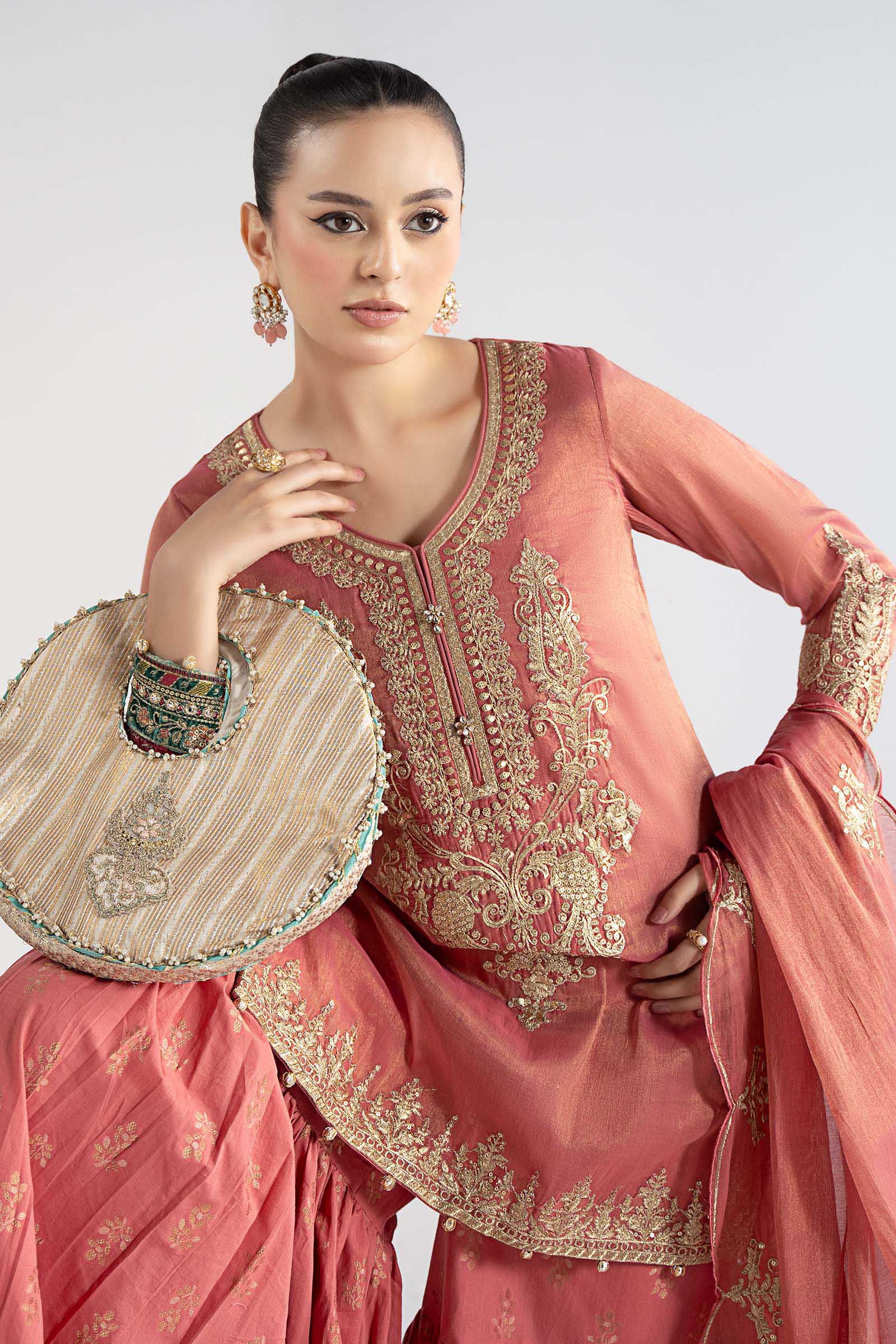Maria B | Pre Fall Dresses | 3 Piece Embroidered Masoori Suit ZD - House Of Hania