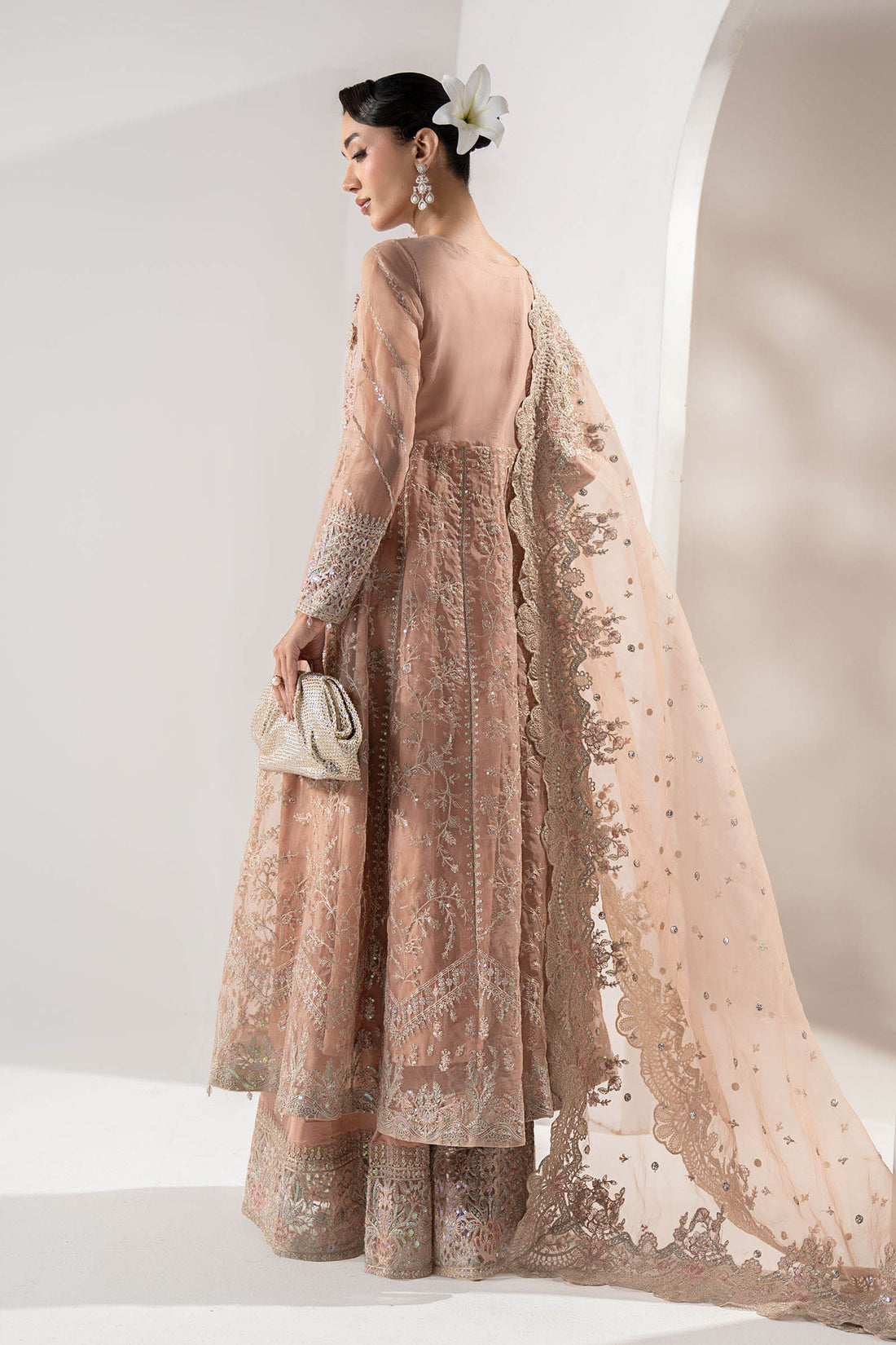 Maria B | Pre Fall Dresses | 3 Piece Embroidered Organza Suit ZS - House Of Hania