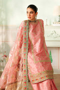 Maria B | Pre Fall Dresses | 3 Piece Embroidered Raw Silk Suit JJ - House Of Hania