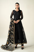 Maria B | Pre Fall Dresses | 3 Piece Embroidered Suit Black - House Of Hania