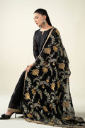 Maria B | Pre Fall Dresses | 3 Piece Embroidered Suit Black - House Of Hania