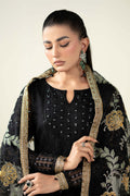 Maria B | Pre Fall Dresses | 3 Piece Embroidered Suit Black - House Of Hania