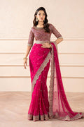 Maria B | Pre Fall Dresses | Embroidered Chiffon Saree ZW - House Of Hania