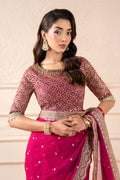 Maria B | Pre Fall Dresses | Embroidered Chiffon Saree ZW - House Of Hania