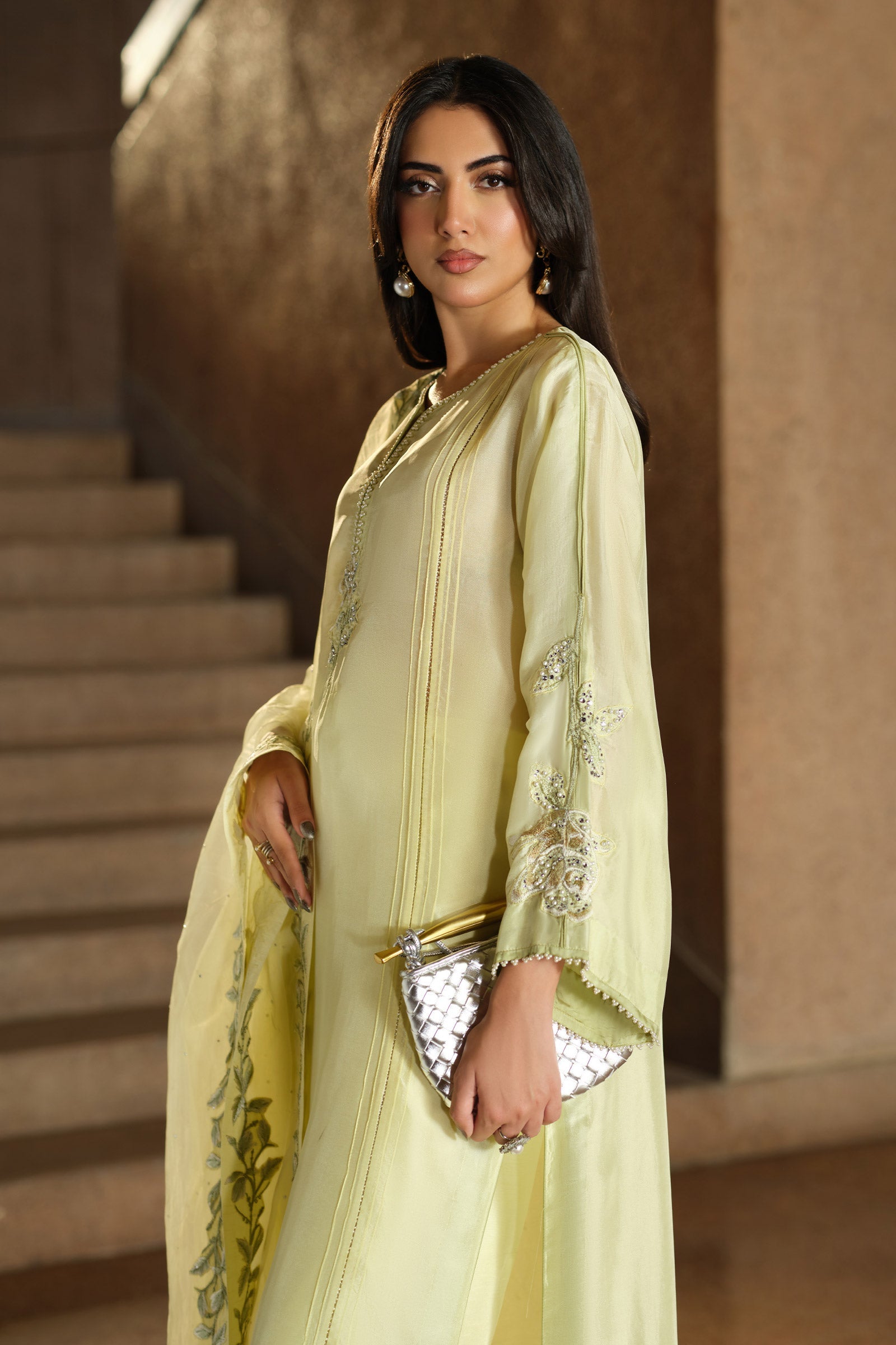 Maria B | Pre fall Dresses | MBS-W25-09 Y - House Of Hania