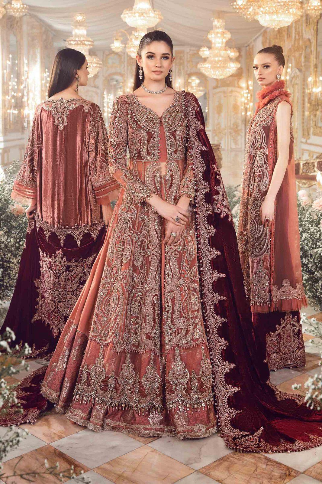Maria B - Salmon Pink BD-2701 - House Of Hania