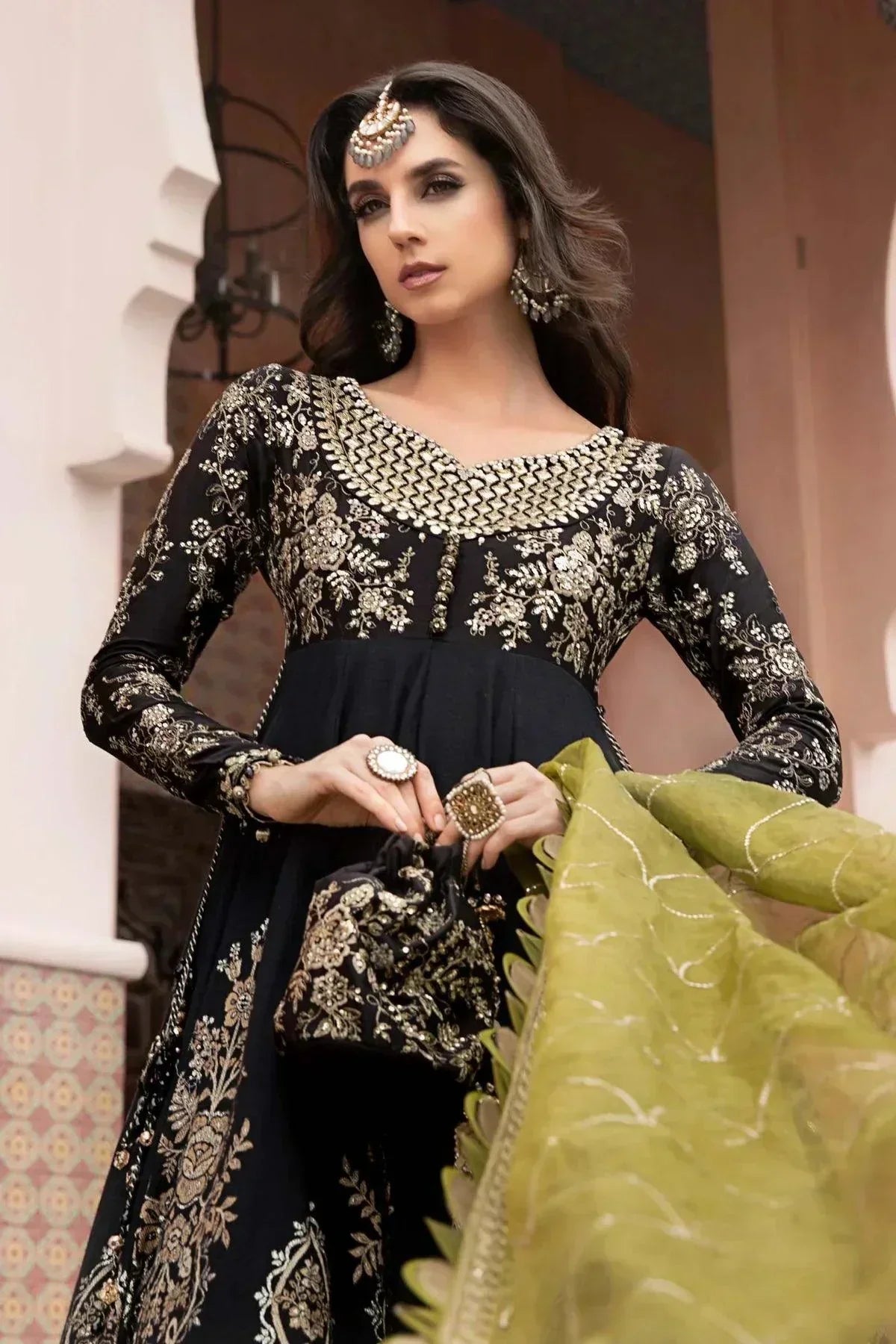 Maria B | Sateen Formals 23 | Black CST-703 - House Of Hania