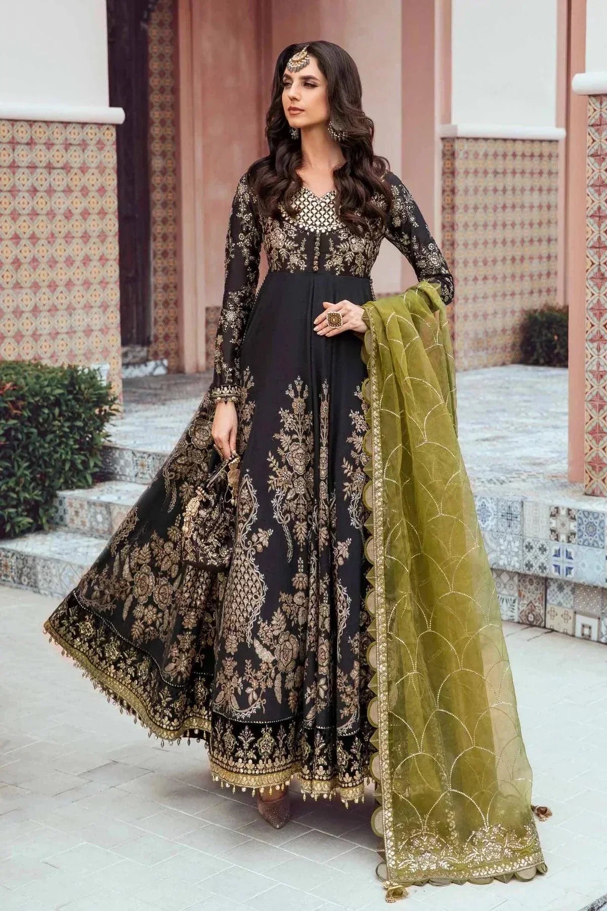 Maria B | Sateen Formals 23 | Black CST-703 - House Of Hania