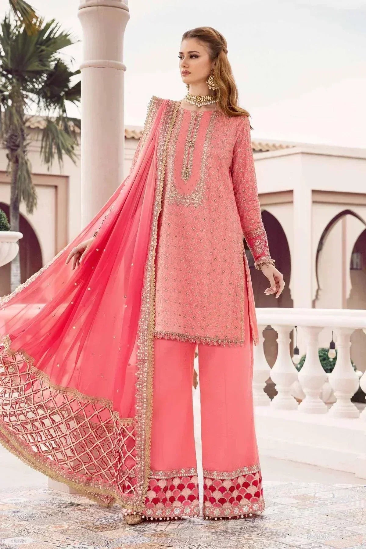 Maria B | Sateen Formals 23 | Candy Pink CST-701 - House Of Hania