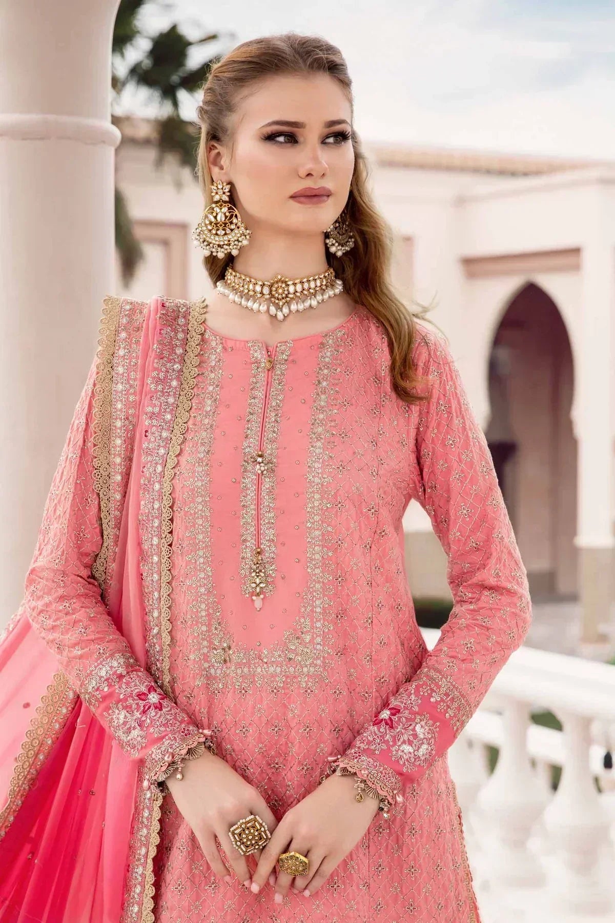 Maria B | Sateen Formals 23 | Candy Pink CST-701 - House Of Hania