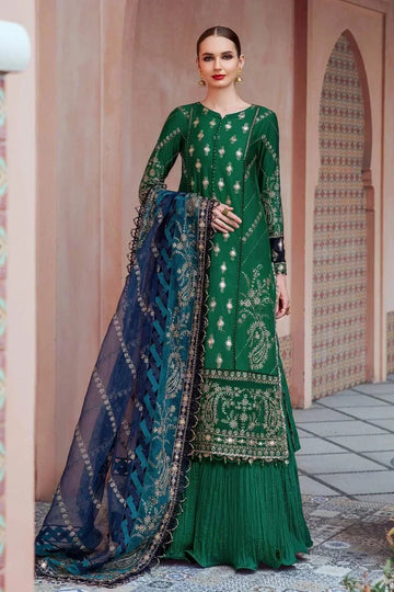 Maria B | Sateen Formals 23 | Emerald Green CST-711 - House Of Hania