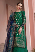 Maria B | Sateen Formals 23 | Emerald Green CST-711 - House Of Hania