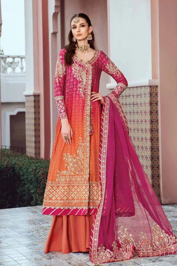 Maria B | Sateen Formals 23 | Fuchsia Pink CST-709 - House Of Hania