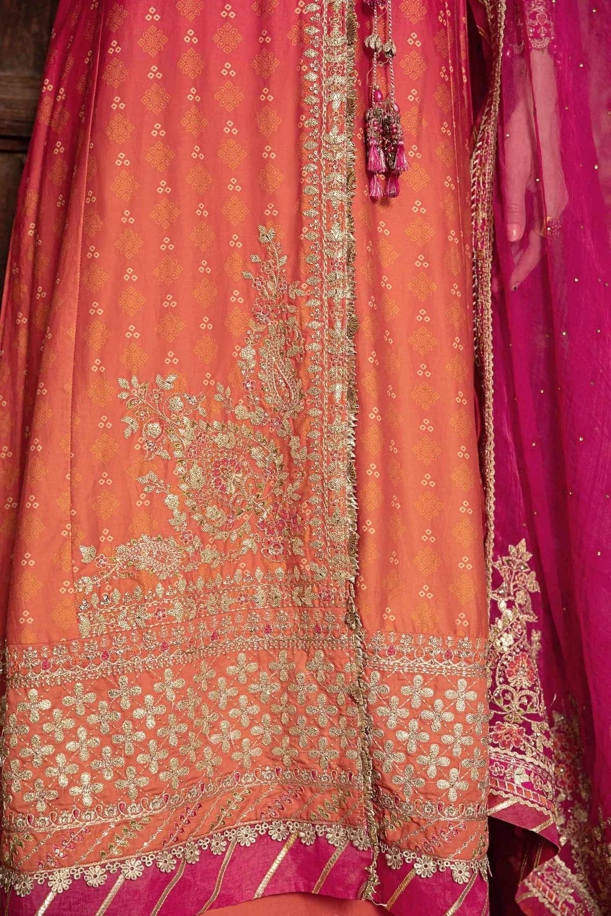 Maria B | Sateen Formals 23 | Fuchsia Pink CST-709 - House Of Hania