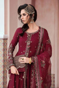 Maria B | Sateen Formals 23 | Maroon CST-708 - House Of Hania