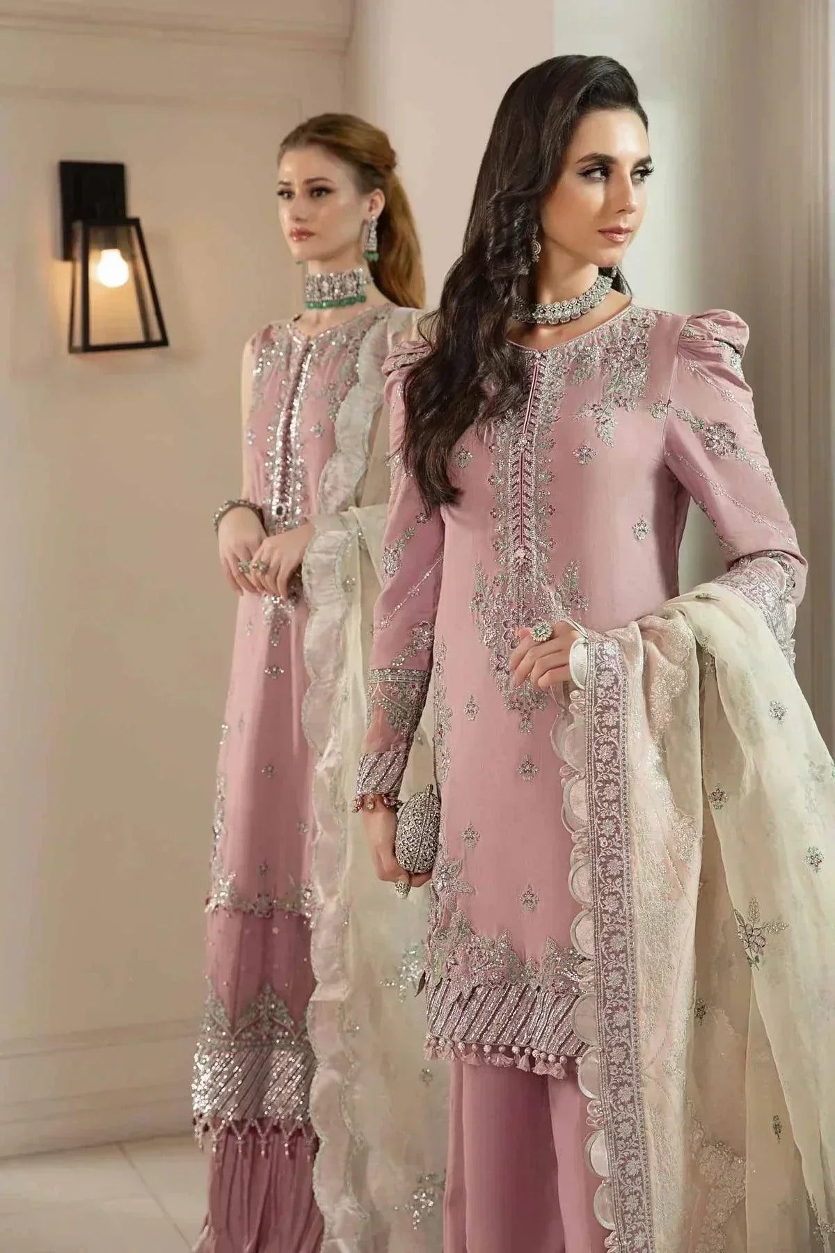 Maria B | Sateen Formals 23 | Mauve CST-706 - House Of Hania