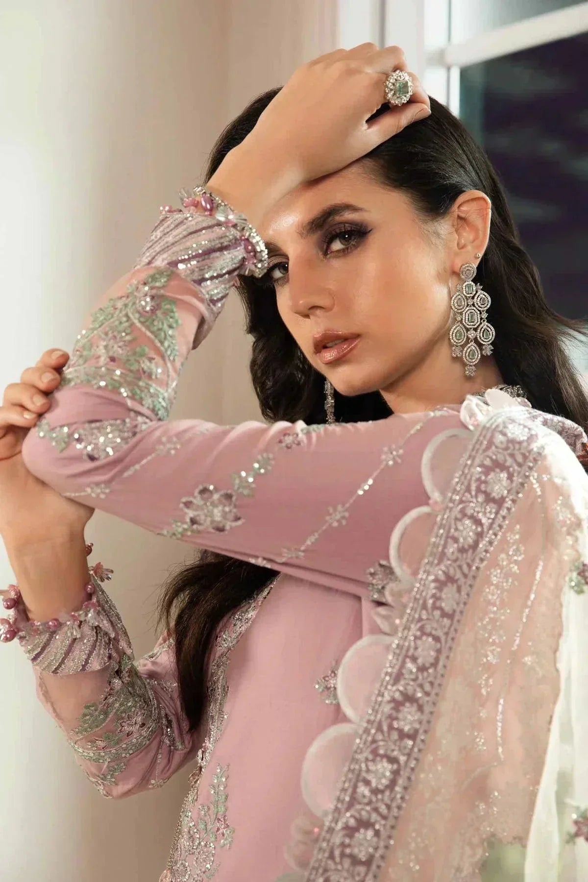 Maria B | Sateen Formals 23 | Mauve CST-706 - House Of Hania