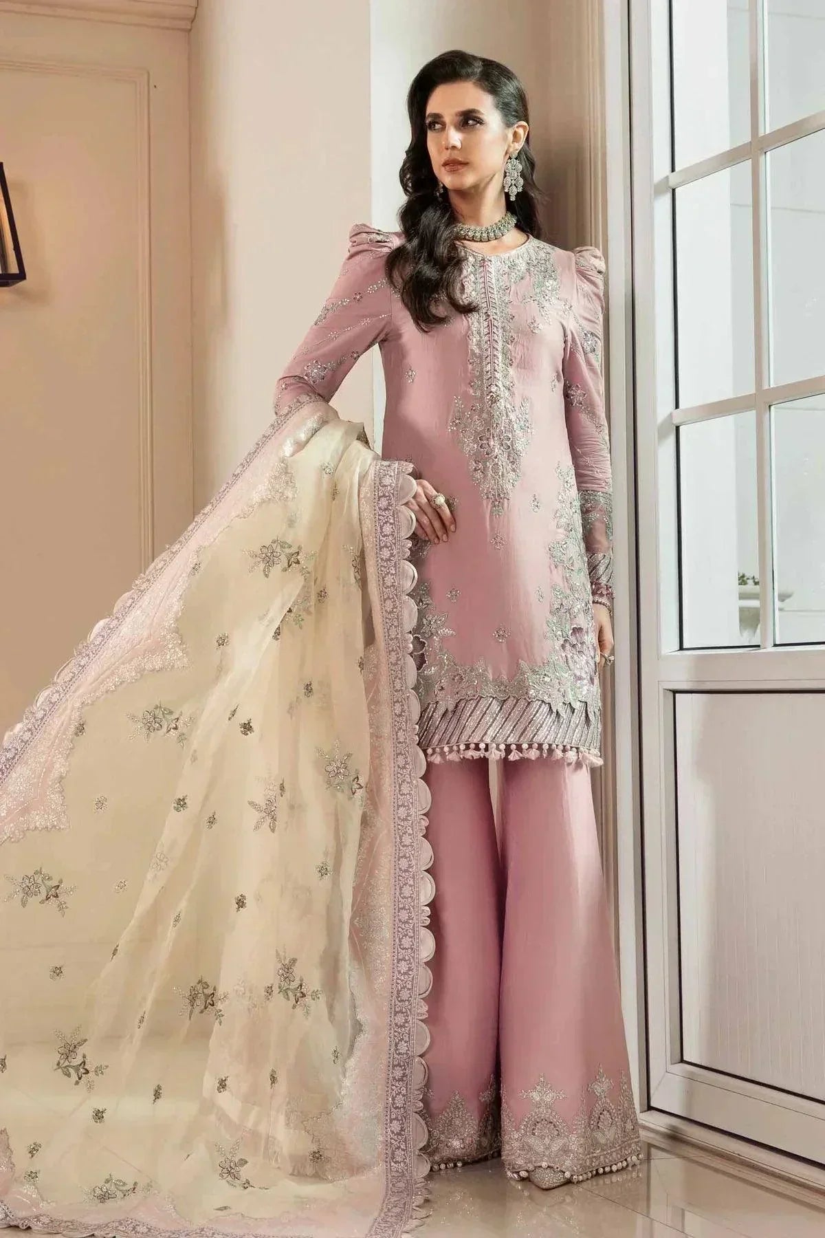 Maria B | Sateen Formals 23 | Mauve CST-706 - House Of Hania