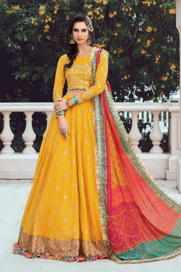 Maria B | Sateen Formals 23 | Yellow CST-705 - House Of Hania