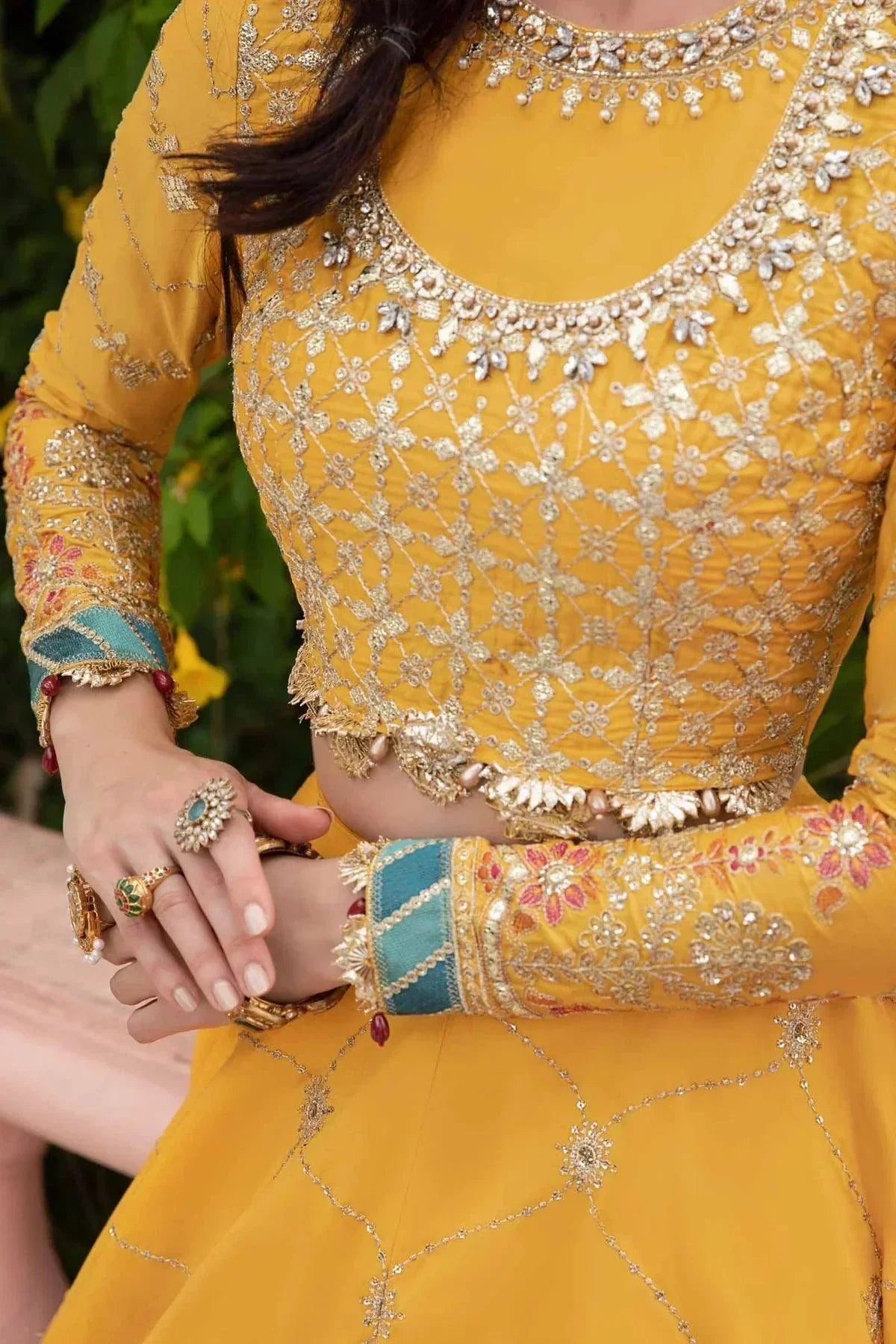 Maria B | Sateen Formals 23 | Yellow CST-705 - House Of Hania